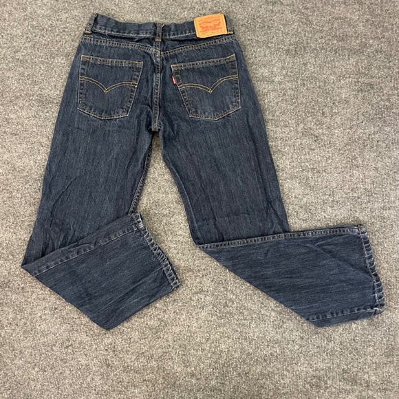 Levi's 550 Jeans Youth Size 14 27 x 27 Relaxed Fit Dark Wash Denim - Picture 3 of 12
